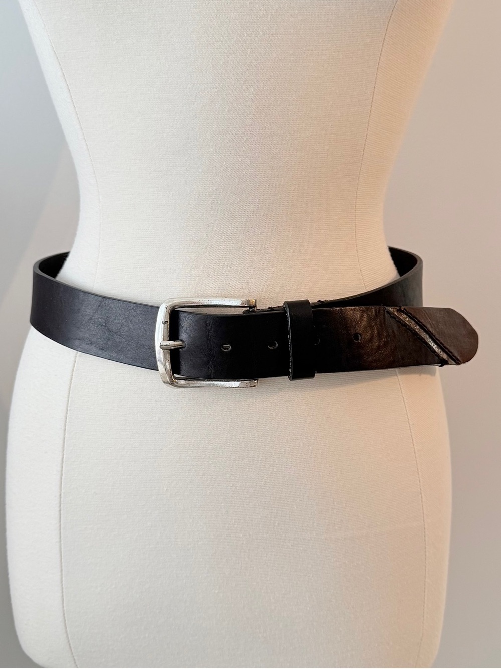 Diesel Black Leather Belt Size 85/34 - Picture 3 of 8
